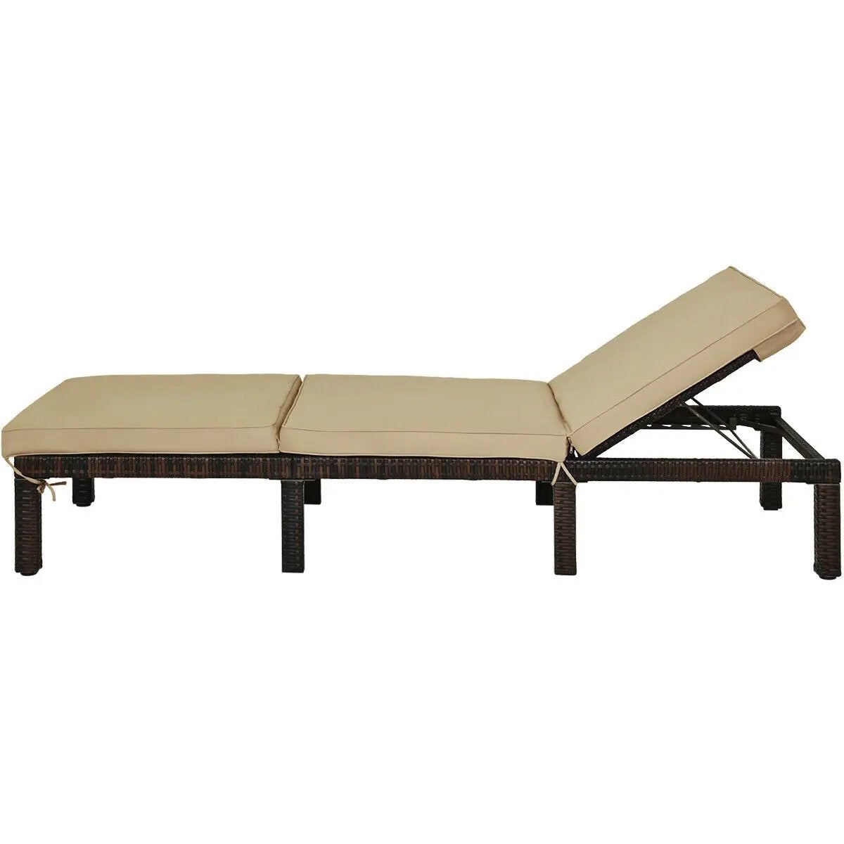 Outdoor Rattan Adjustable Cushioned Chaise, photo 4 of 10