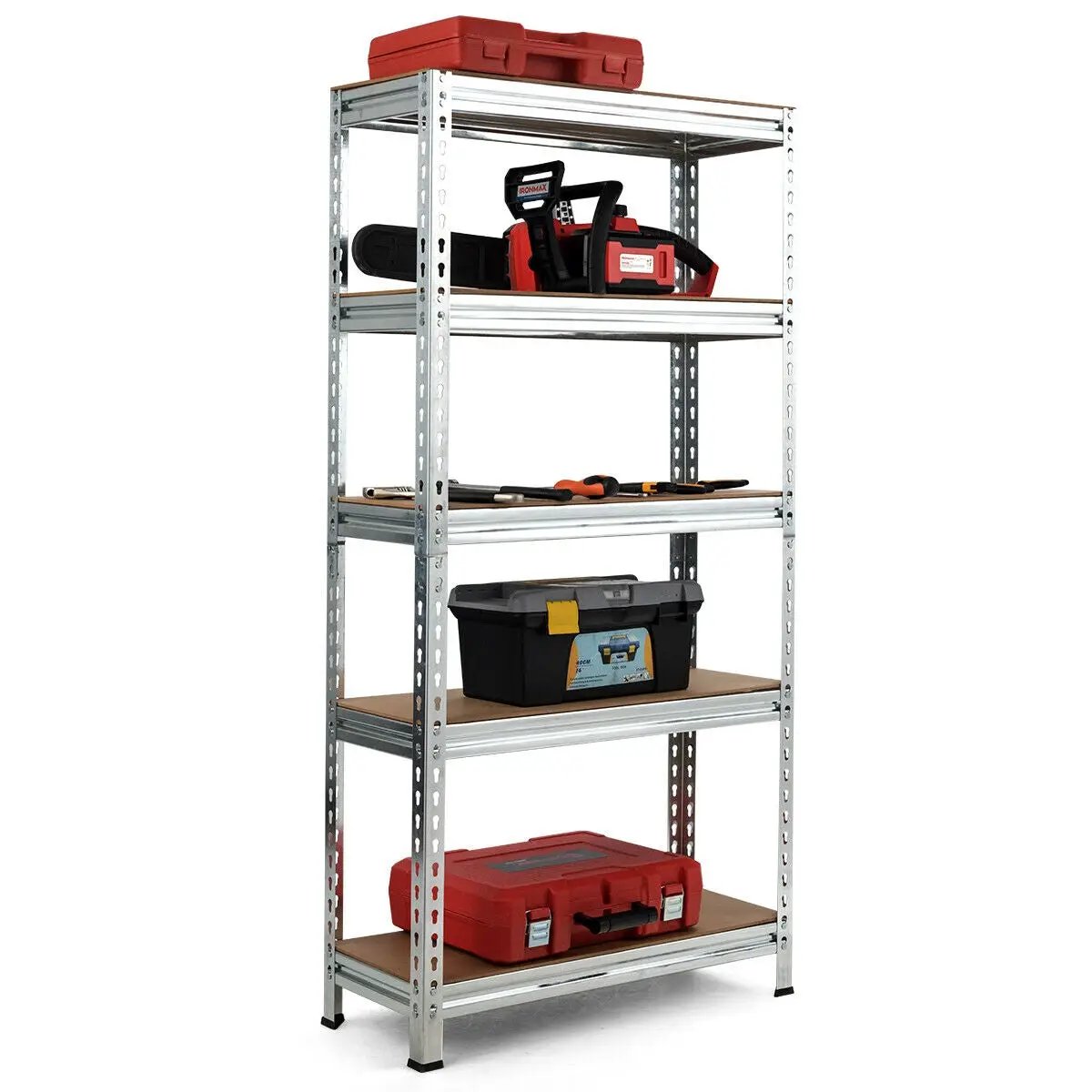 5-Tier Steel Shelving Unit Storage Shelves Heavy Duty Storage Rack-Silver by DirectDeals