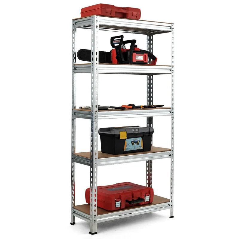 5-Tier Steel Shelving Unit Storage Shelves Heavy Duty Storage Rack-Silver by DirectDeals