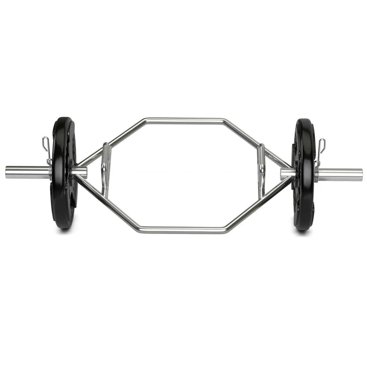 56 Inch Olympic Hexagon Deadlift Trap Bar with Folding Grips Powerlifting by DirectDeals