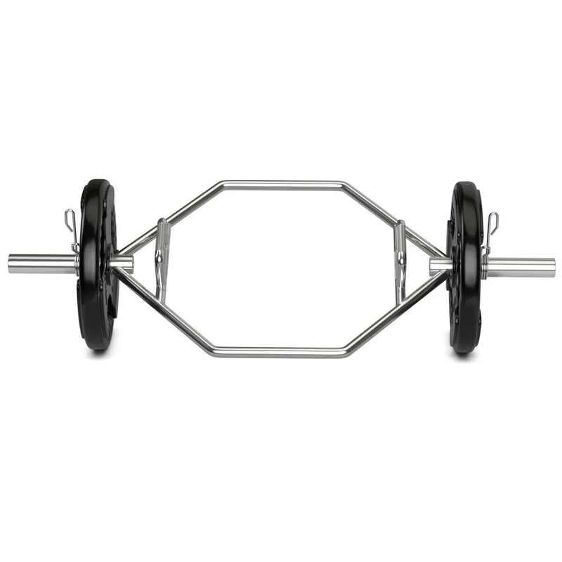 56 Inch Olympic Hexagon Deadlift Trap Bar with Folding Grips Powerlifting by DirectDeals