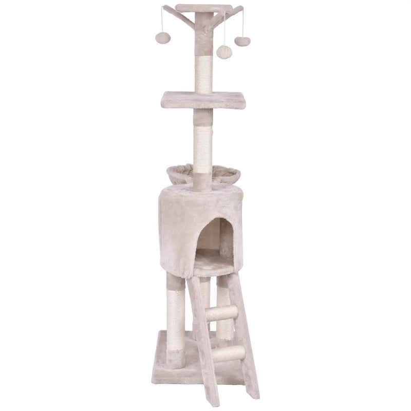 56 Inch Condo Scratching Posts Ladder Cat Play Tree by DirectDeals