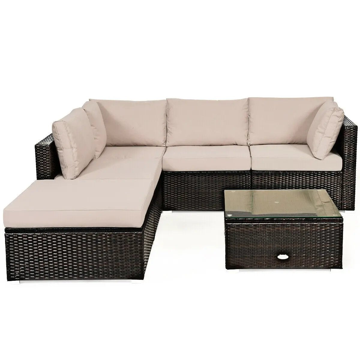 6 Pieces Outdoor Patio Rattan, photo 12 of 12