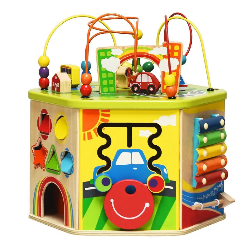 7-in-1 Wooden Activity Cube Toy by DirectDeals