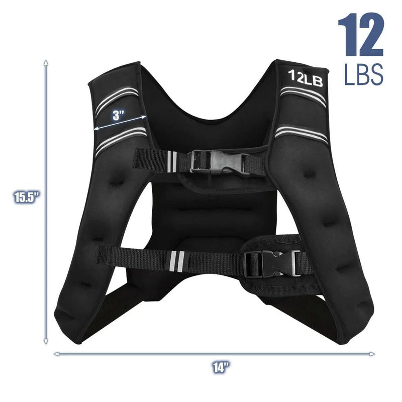 Training Weight Vest Workout Equipment with Adjustable Buckles and Mesh Bag by DirectDeals
