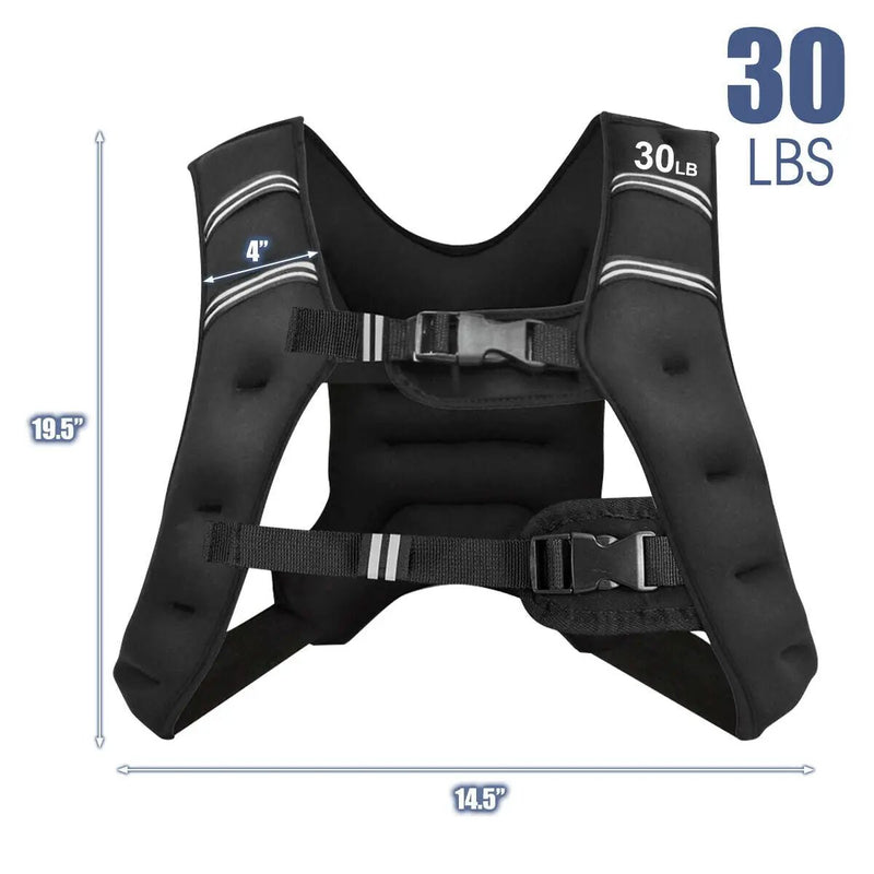Training Weight Vest Workout Equipment with Adjustable Buckles and Mesh Bag by DirectDeals