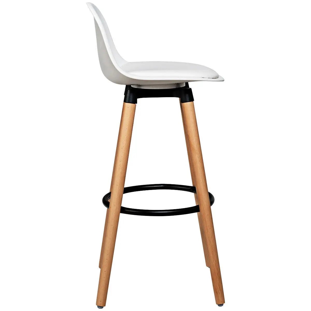 2 Pieces Mid Century Barstool 28.5 Inches Dining Pub Chair by DirectDeals