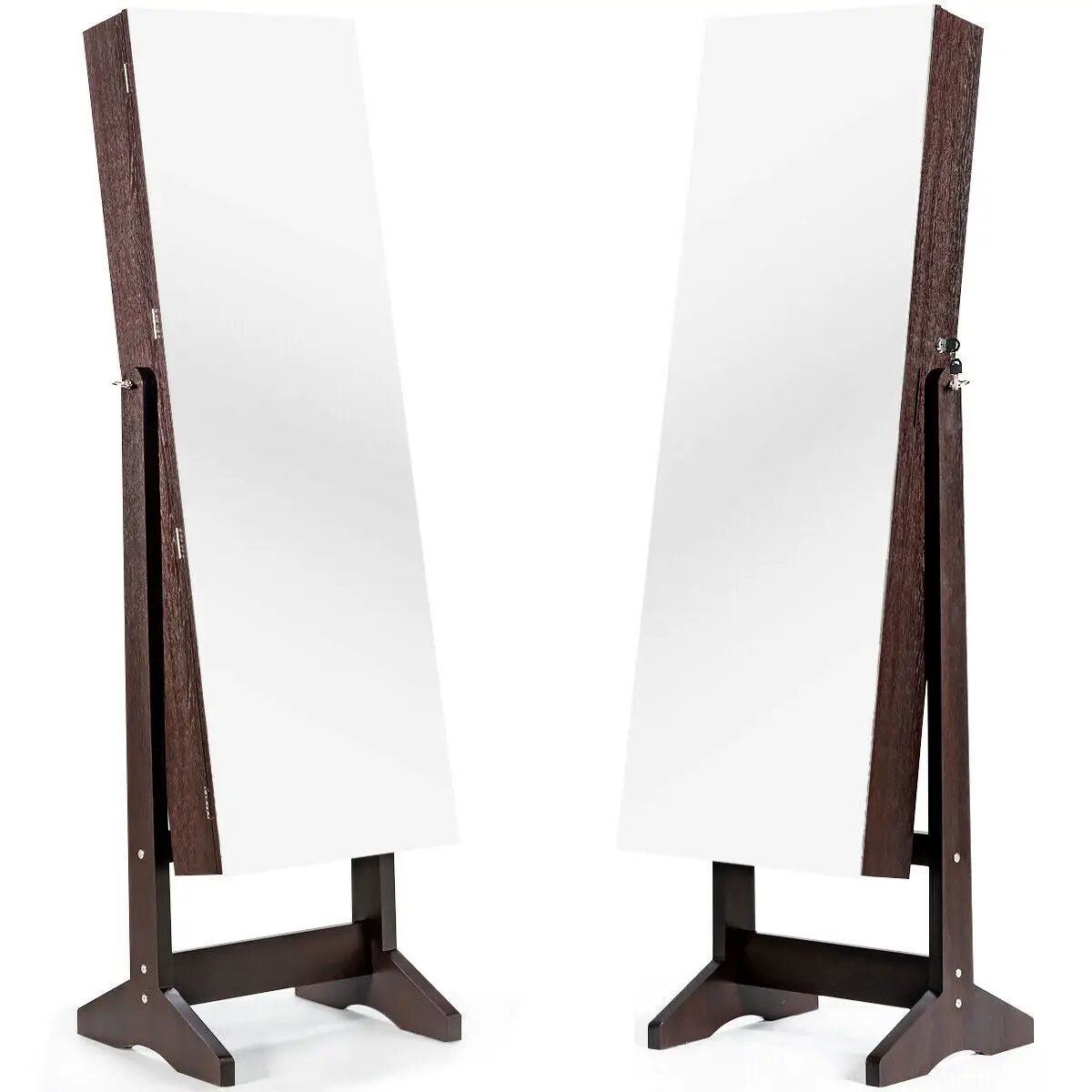 Standing Jewelry Armoire Cabinet with Full Length Mirror by DirectDeals