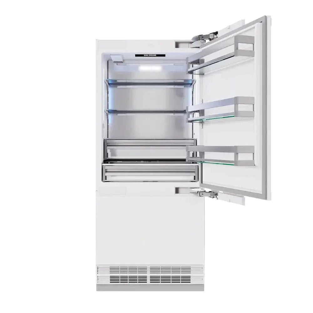 ZLINE 36" Panel Ready Built-In Bottom Freezer Refrigerator,Water Dispenser, Ice Maker, RBIT-36 by Farmhouse Kitchen and Bath
