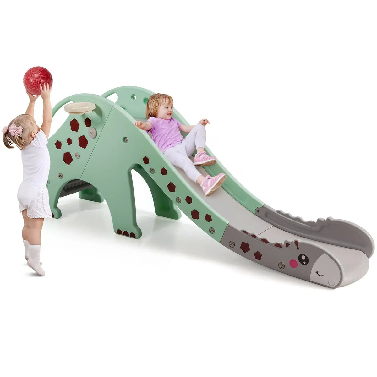 3-in-1 Kids Climber Slide Play Set with Basketball Hoop, photo 4 of 9