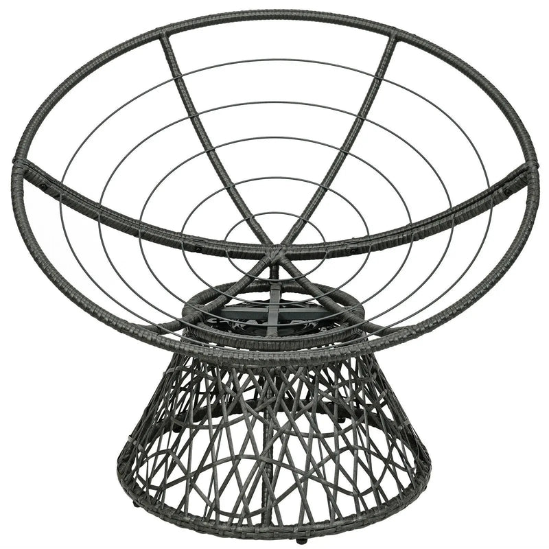 Rattan Papasan Chair Ergonomic 360-degree Swivel Soft Cushion Garden by DirectDeals