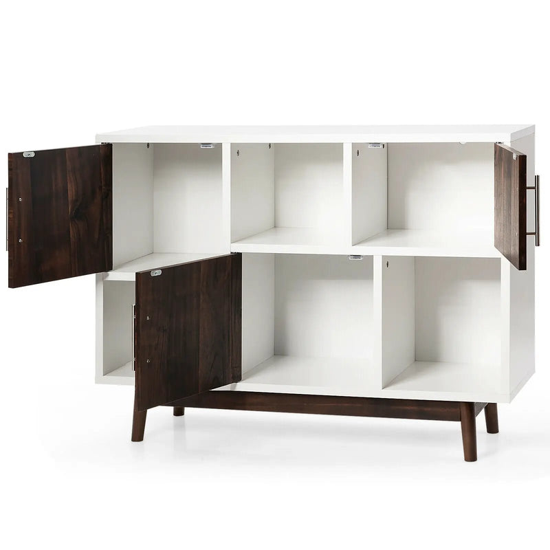Wood Display Sideboard Storage Cabinet with Storage Compartments by DirectDeals