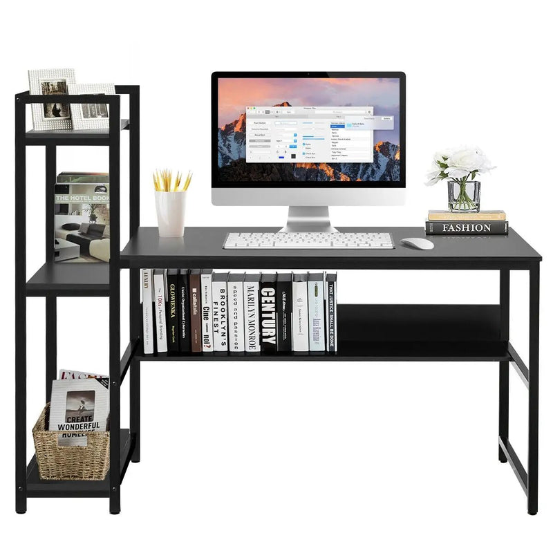 59-Inch Computer Desk Home Office Workstation 4-Tier Storage Shelves by DirectDeals