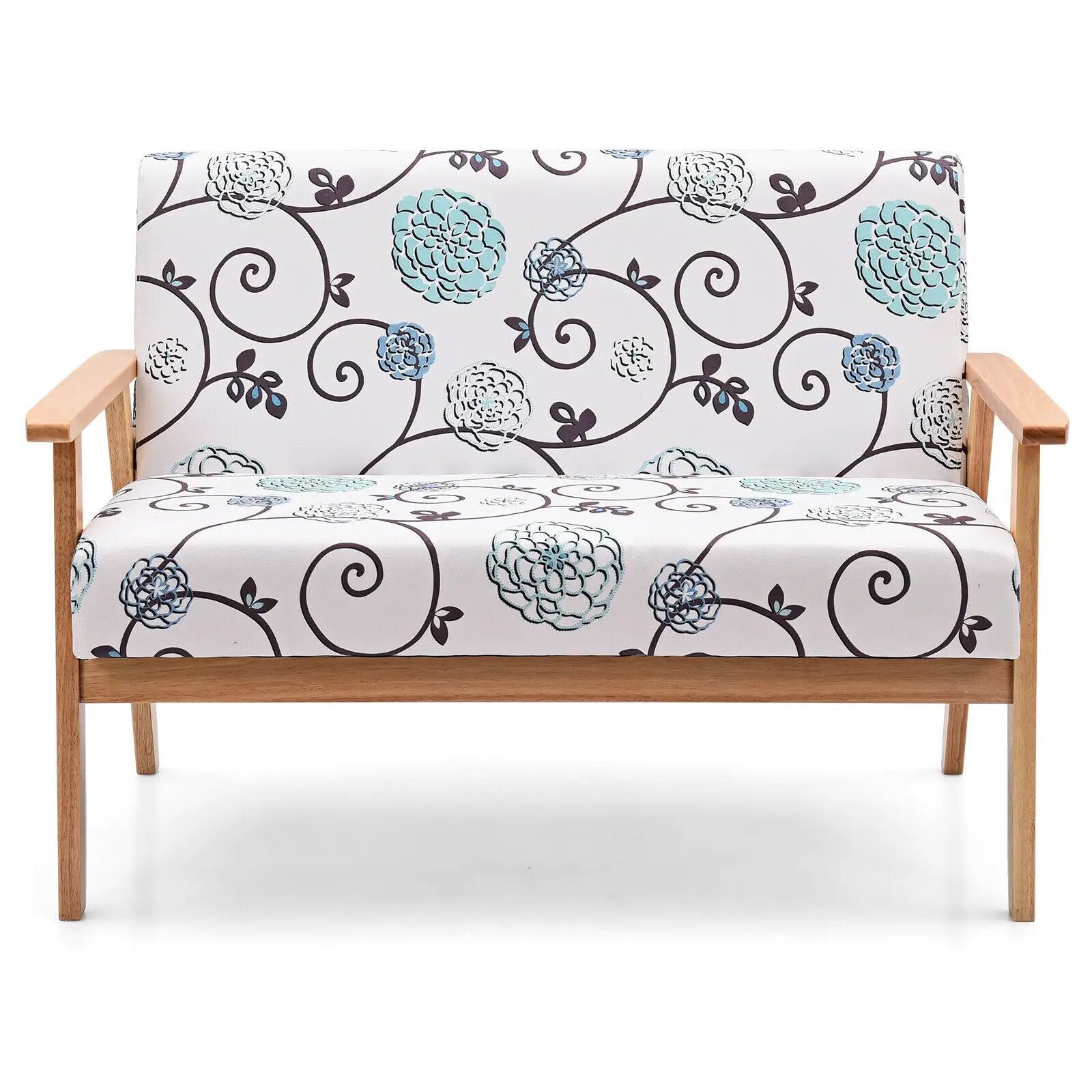 Modern Fabric Loveseat Sofa Couch Upholstered 2-Seat Armchair by DirectDeals