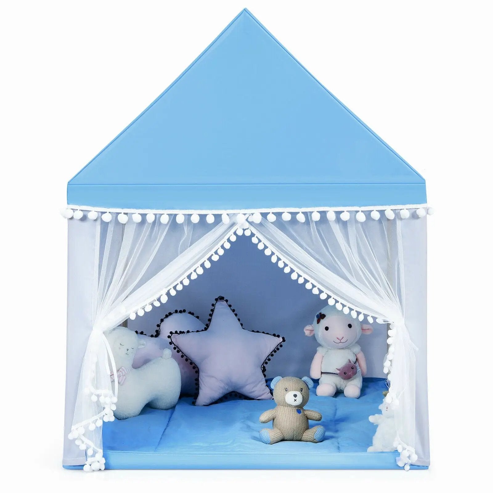 Kids Play Tent Large Playhouse Children Play Castle Fairy Tent Gift with Mat by DirectDeals