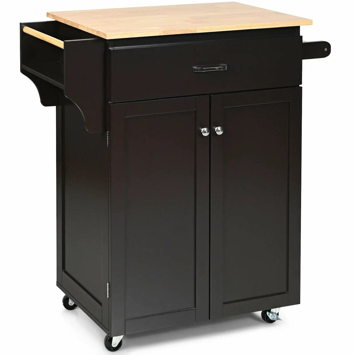 Utility Rolling Storage Cabinet Kitchen Island Cart with Spice Rack, photo 5 of 16