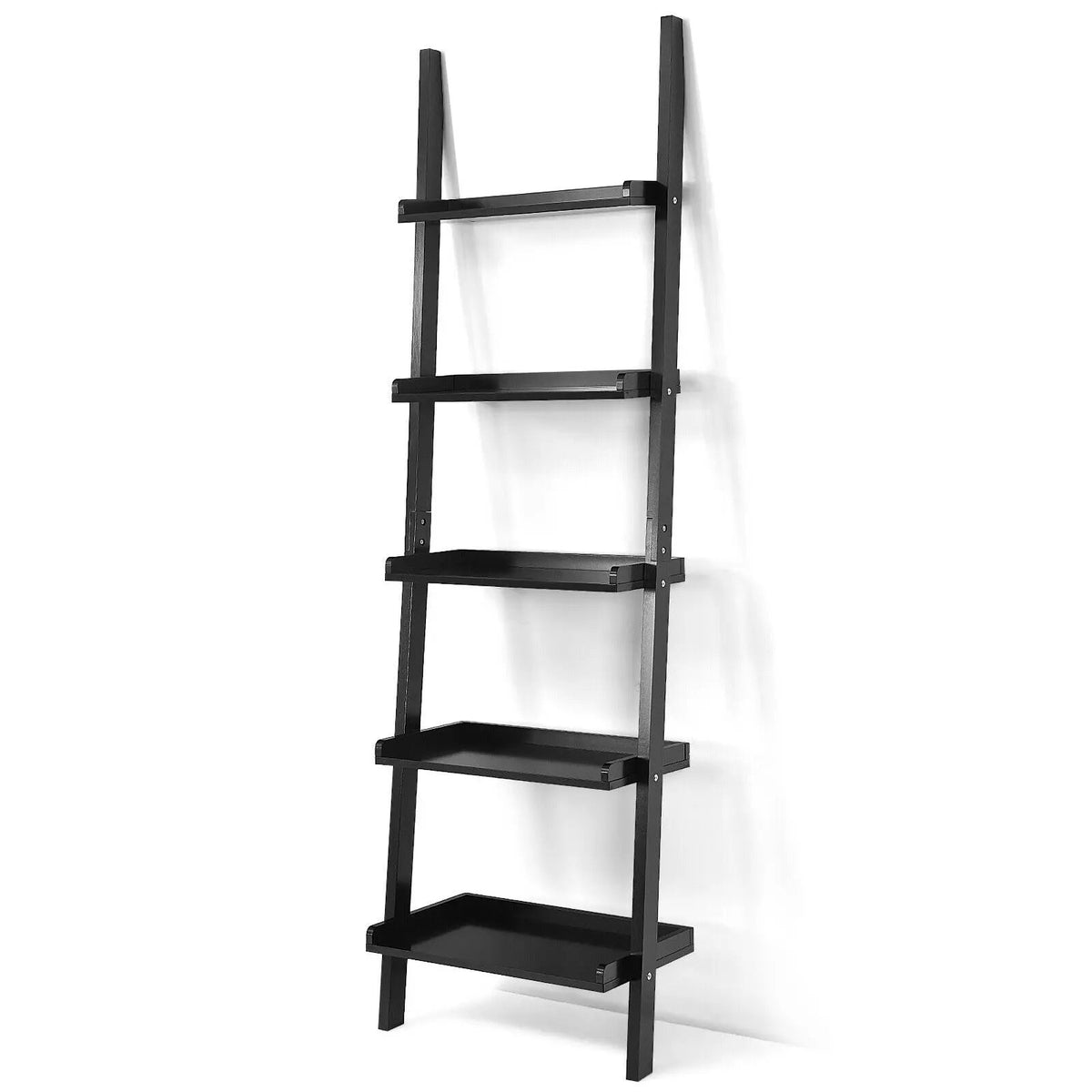 5-Tier Wall-leaning Ladder Shelf Display Rack for Plants and Books, photo 12 of 16