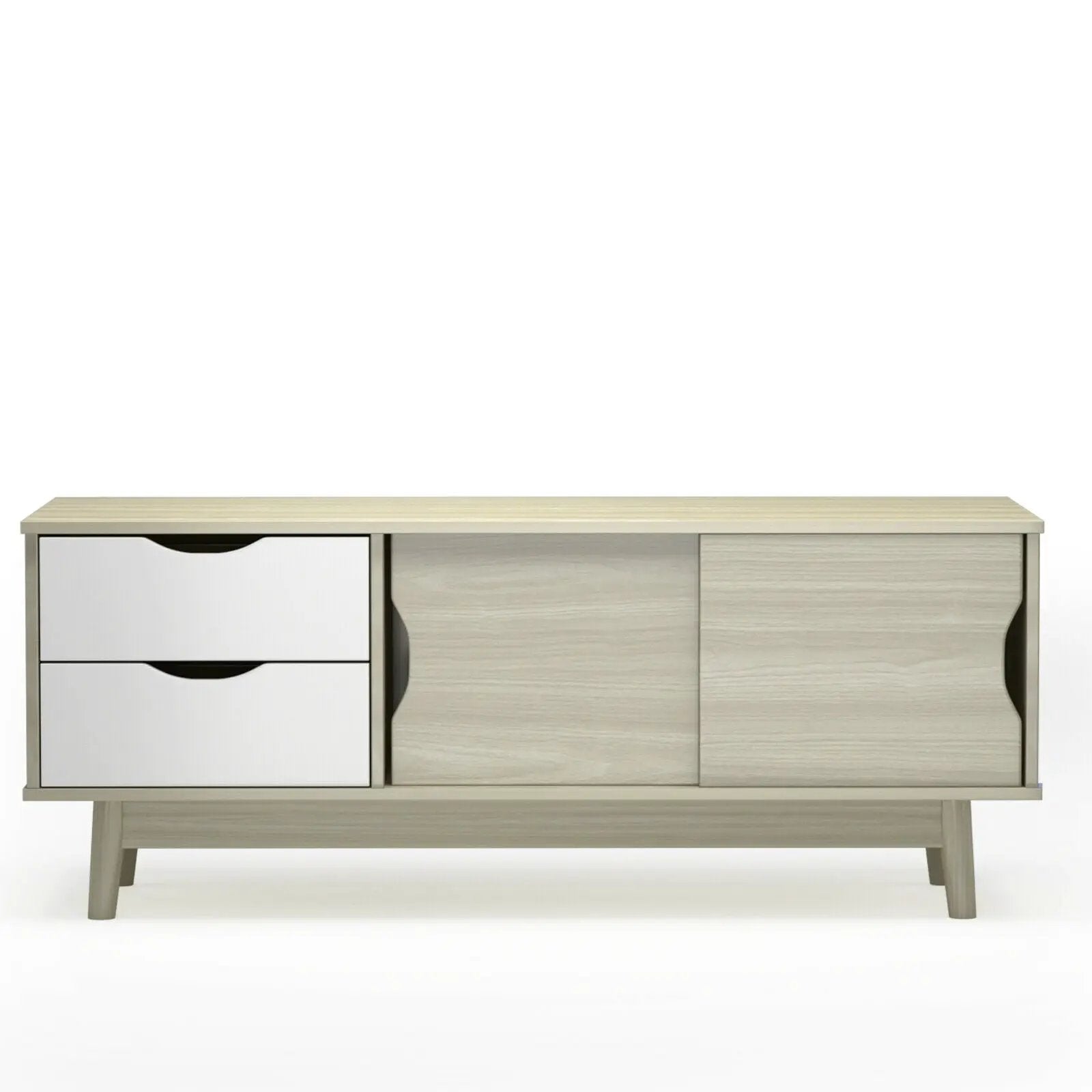 TV Stand for TV up to 60 Inch Media Console Table Storage with Doors by DirectDeals