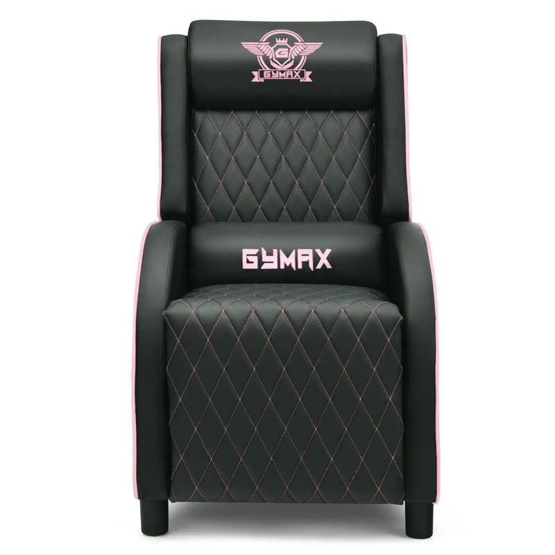 Massage Gaming Recliner Chair with Headrest and Adjustable Backrest for Home Theater by DirectDeals