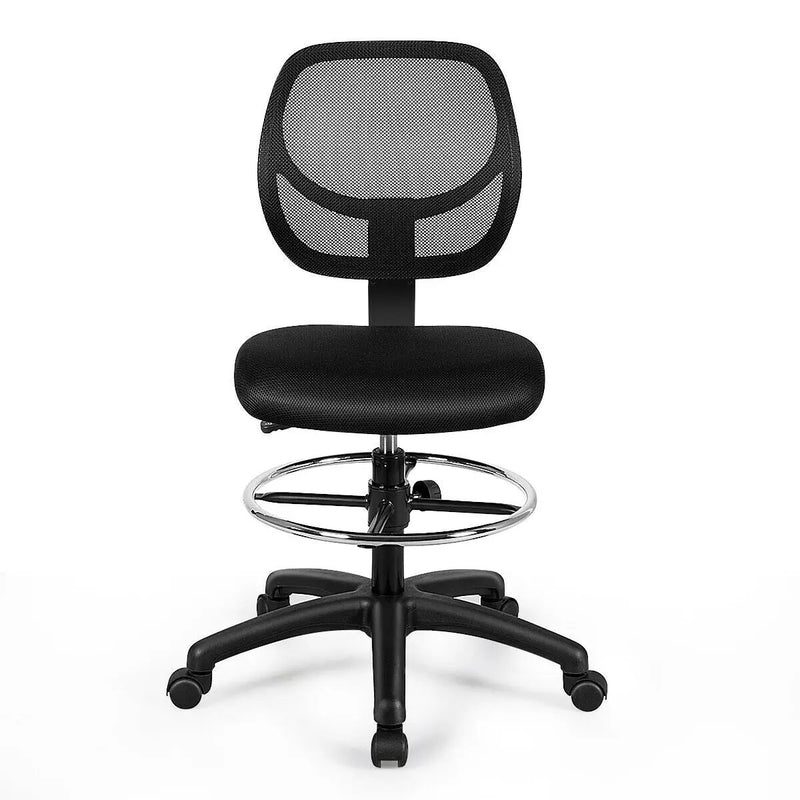 Adjustable Height Mid Back Mesh Drafting Office Chair by DirectDeals