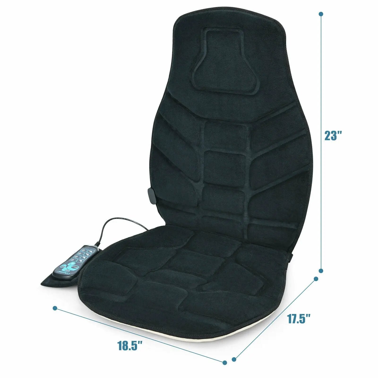 Seat Cushion Massager with Heat and 6 Vibration Motors for Home by DirectDeals