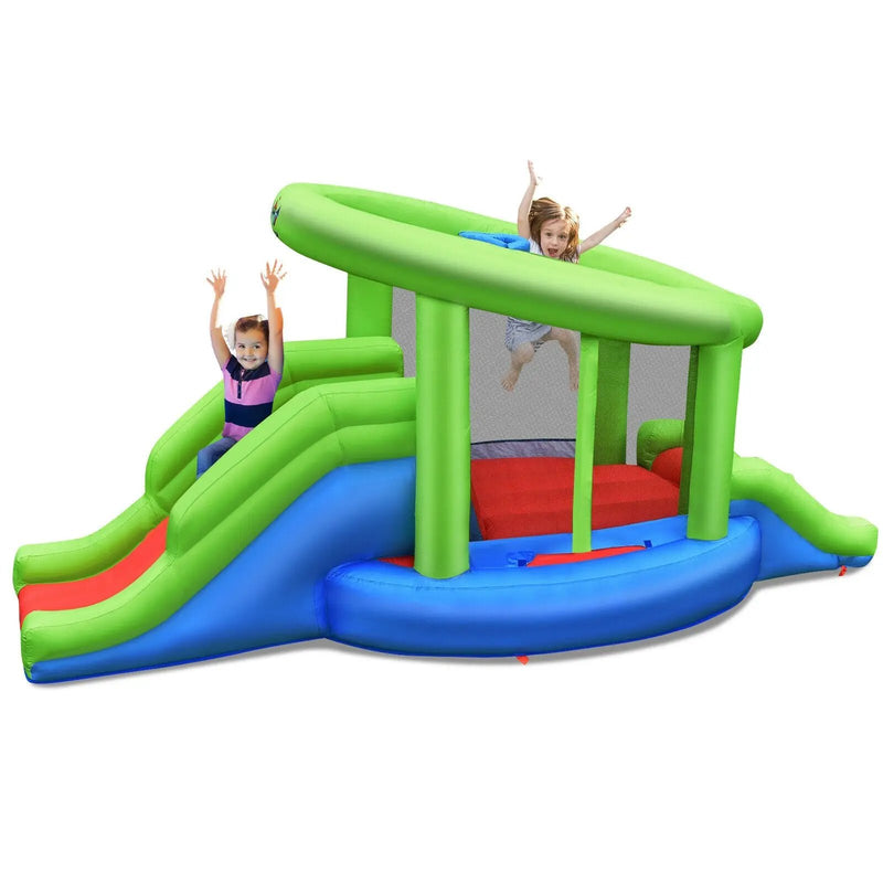 Inflatable Dual Slide Basketball Game Bounce House Without Blower by DirectDeals