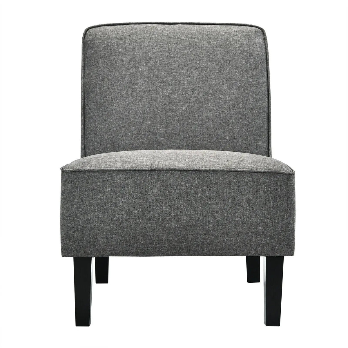 Modern Armless Accent Sofa Chair with Rubber Wood Legs, photo 7 of 16