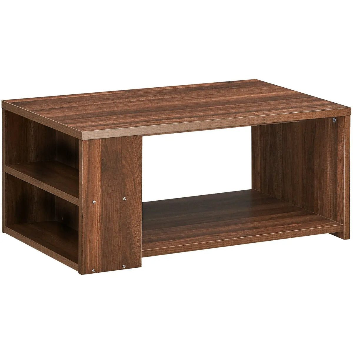 Coffee Table Sofa Side Table with Storage Shelves, photo 8 of 24