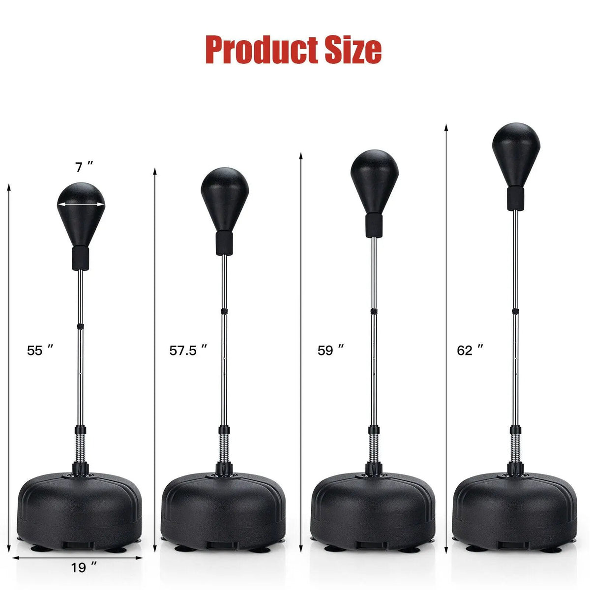 Adjustable Freestanding Punching Bag with Boxing Gloves, photo 5 of 9