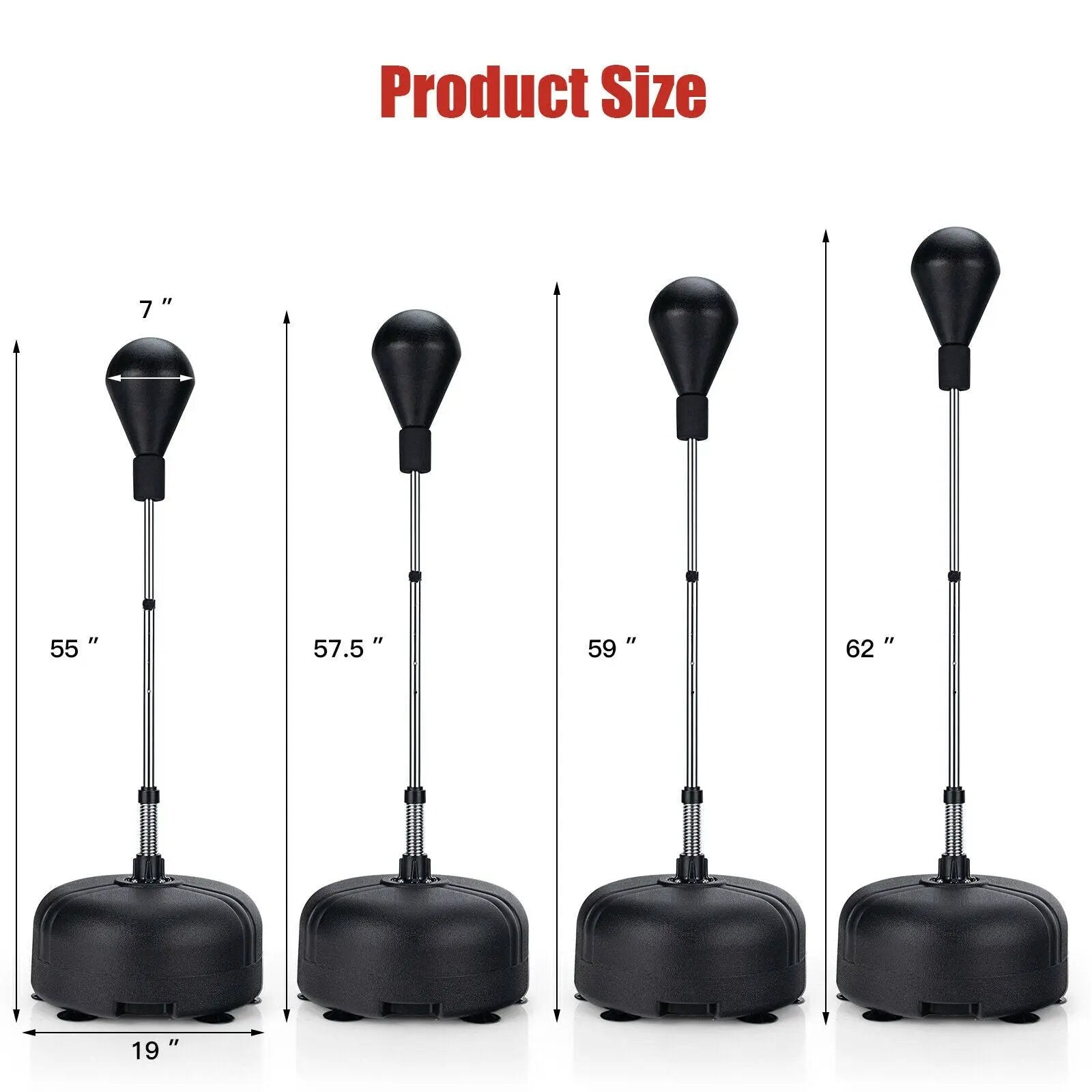 Adjustable Freestanding Punching Bag with Boxing Gloves by DirectDeals