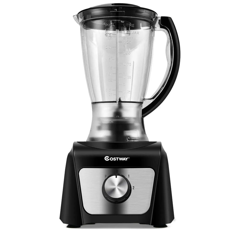 8 Cup Food Processor 500W Variable Speed Blender Chopper with 3 Blades by DirectDeals