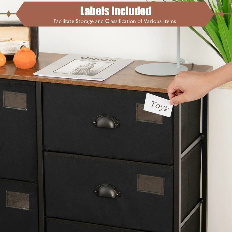 5-Drawer Storage Dresser for Bedroom Closet Entryway-Black by DirectDeals