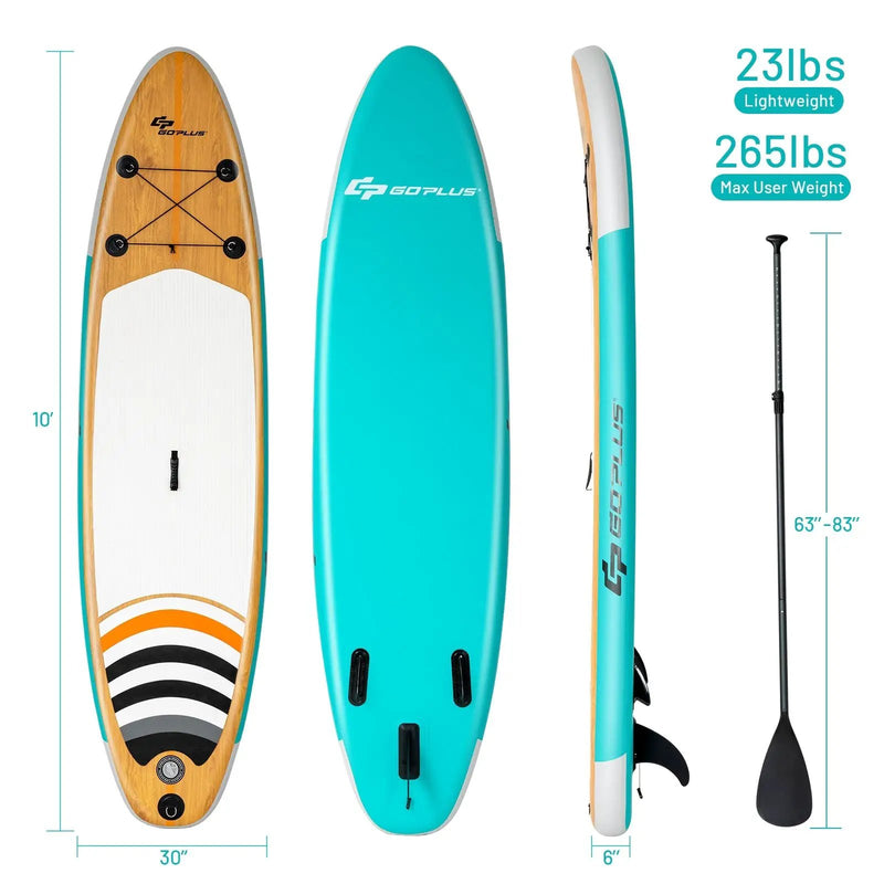 10' Inflatable Stand up Paddle Board Surfboard SUP with Bag by DirectDeals