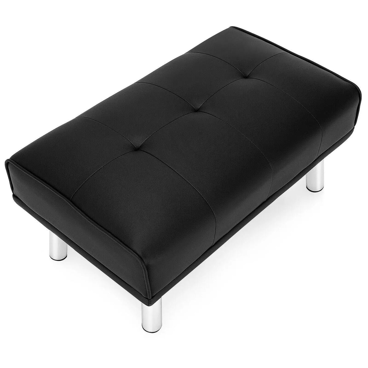 Rectangle Tufted Ottoman with Stainless Steel Legs for Living Room, photo 13 of 16