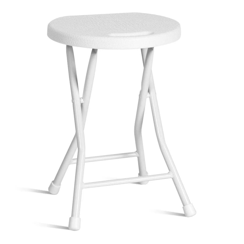 Set of 4 18 Inch Collapsible Round Stools with Handle by DirectDeals