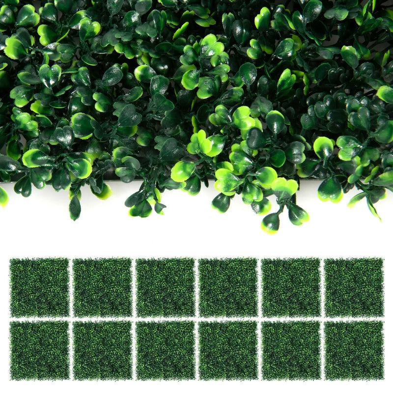 12 Pieces Artificial Boxwood Panels for Wedding Decor Fence Backdrop by DirectDeals