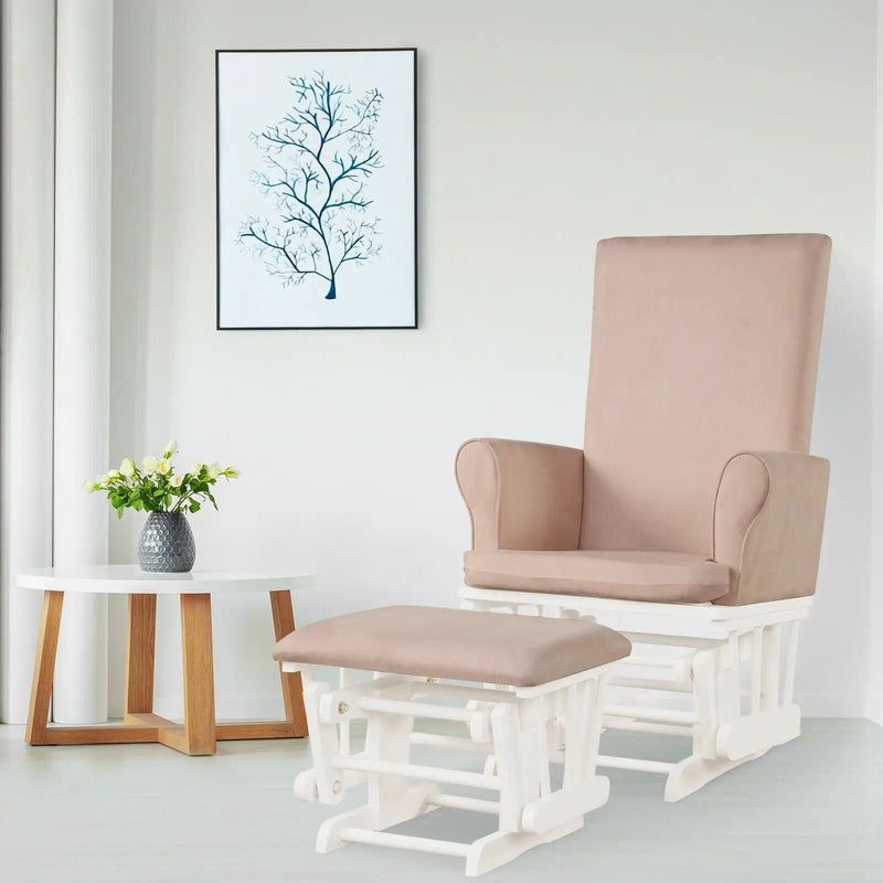 Baby Nursery Relax Rocker Rocking Chair Glider and Ottoman Cushion Set by DirectDeals
