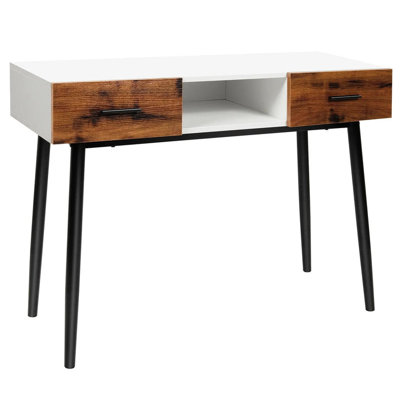 42 Inch Industrial Console Table with 2 Drawers for Entryway Hallway by DirectDeals