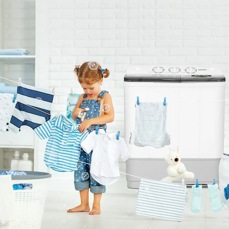 2-in-1 Portable 22lbs Capacity Washing Machine with Timer Control by DirectDeals