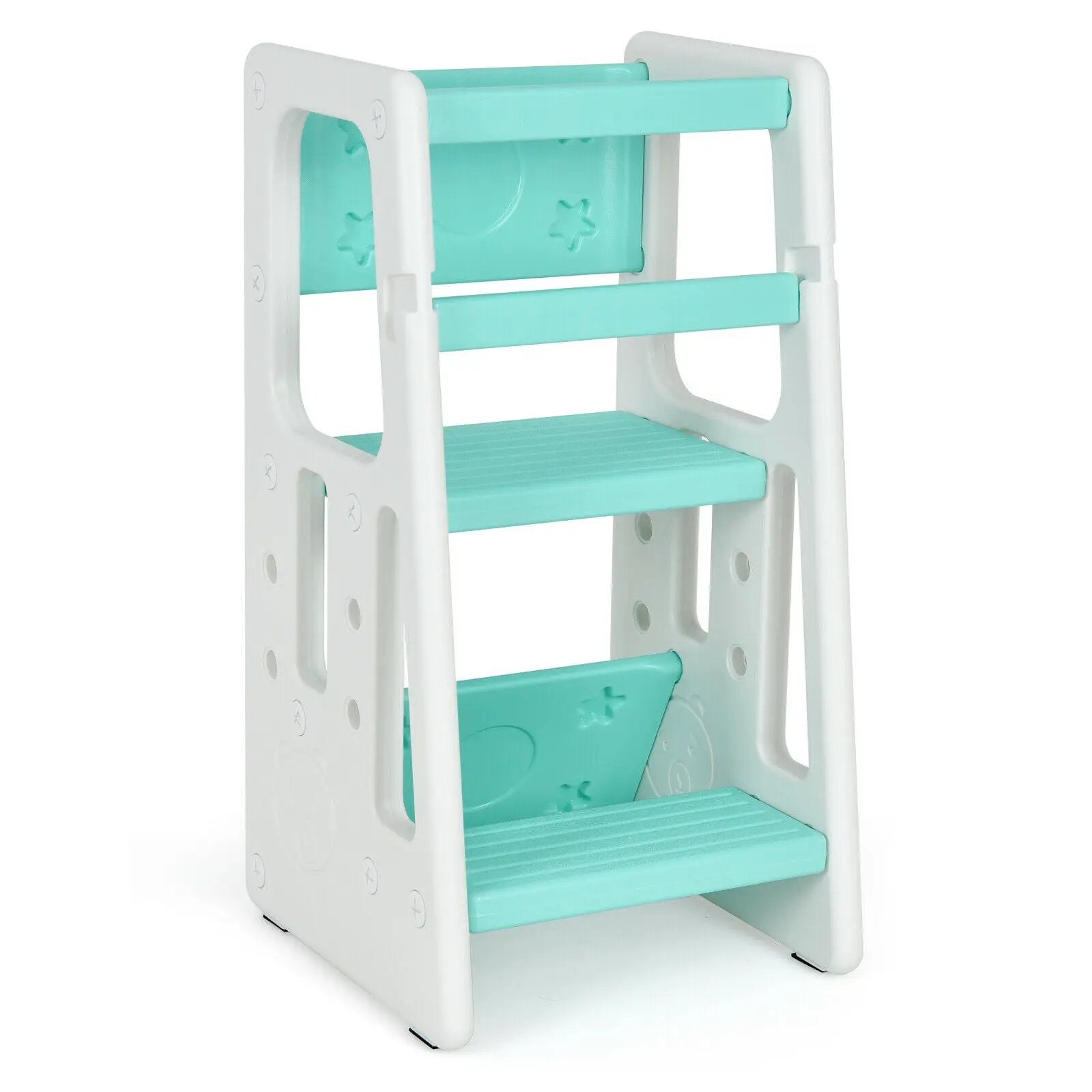 Kids Kitchen Step Stool with Double Safety Rails by DirectDeals