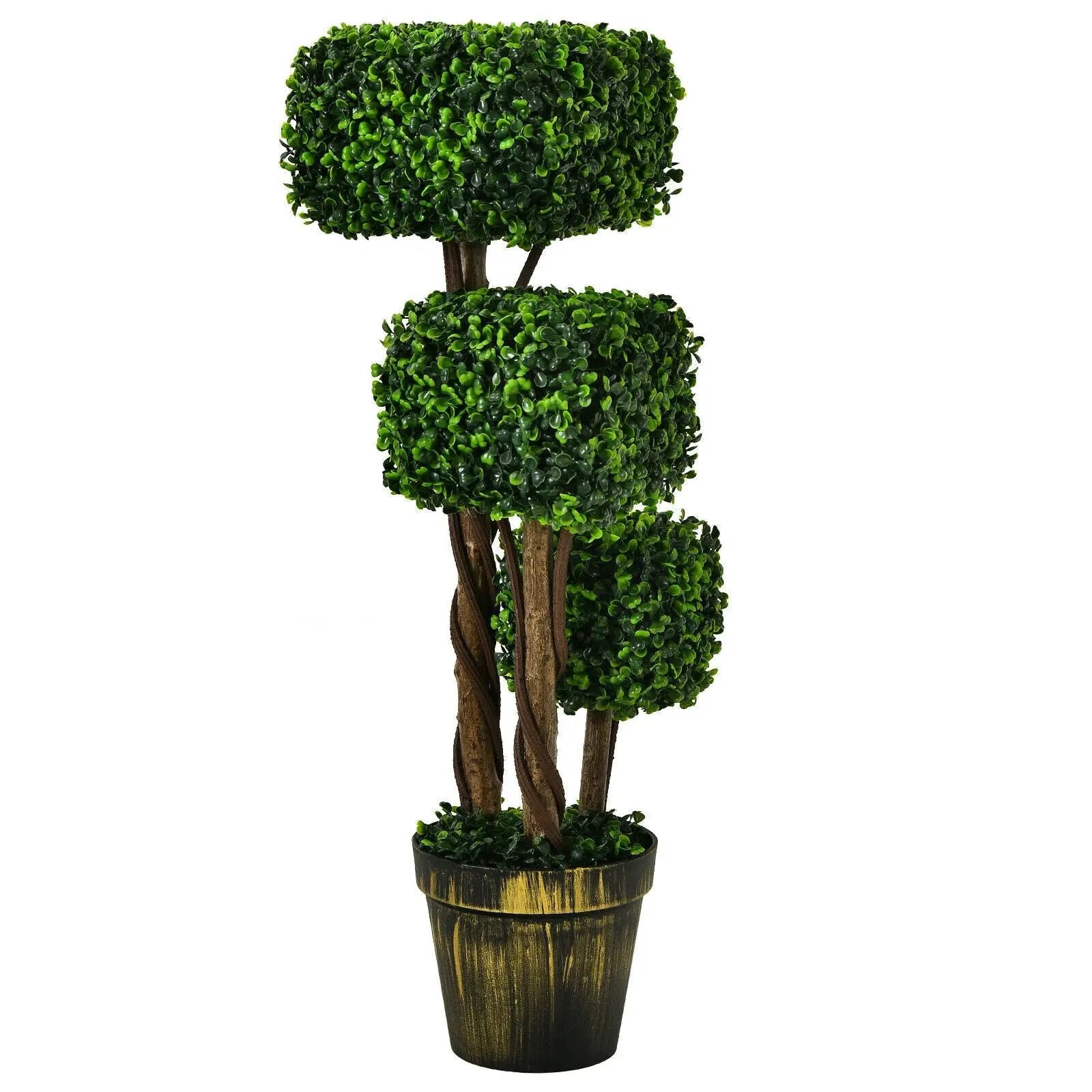 36 Inch Artificial Boxwood Topiary UV Protected Indoor Outdoor Tree by DirectDeals