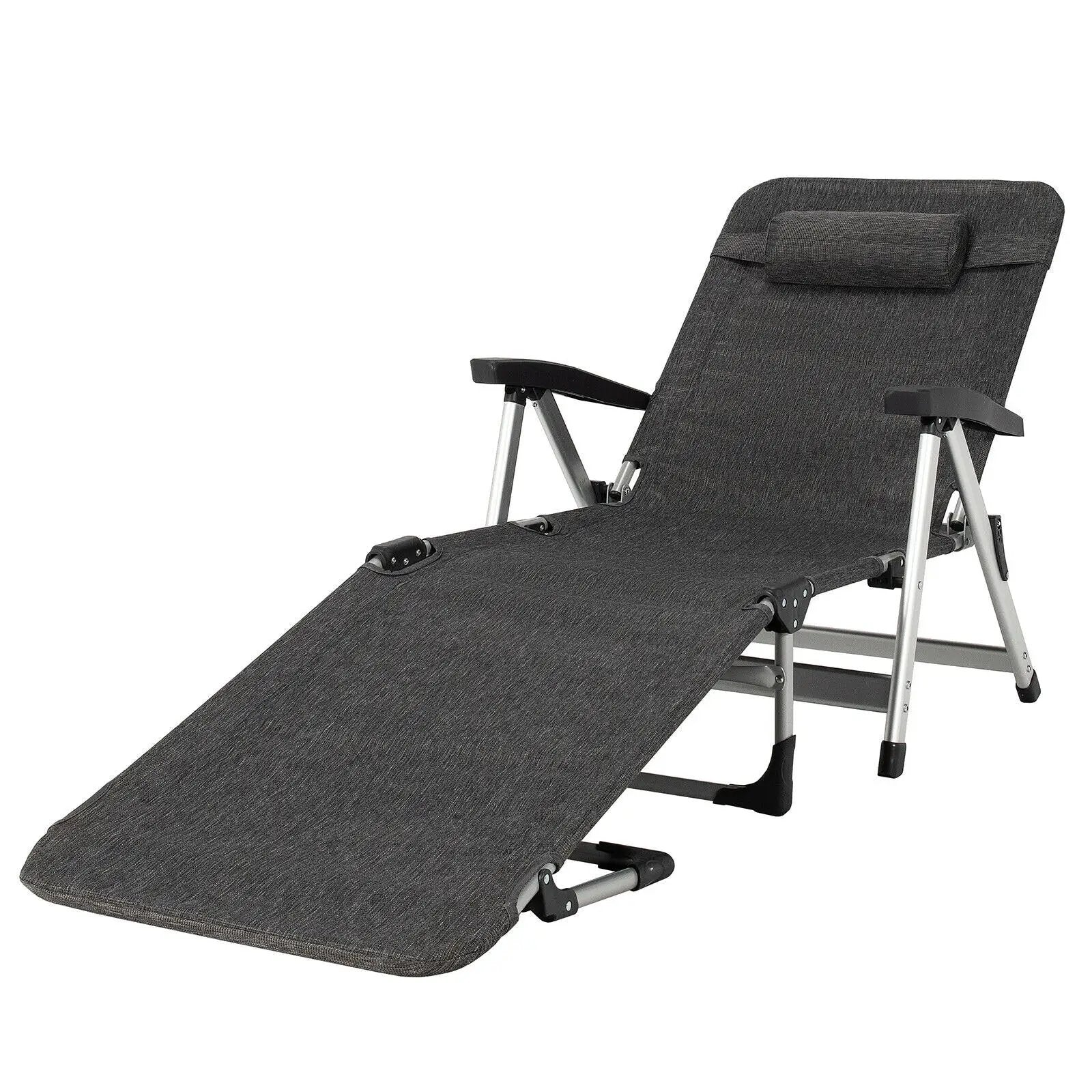 Beach Folding Chaise Lounge Recliner with 7 Adjustable Position by DirectDeals