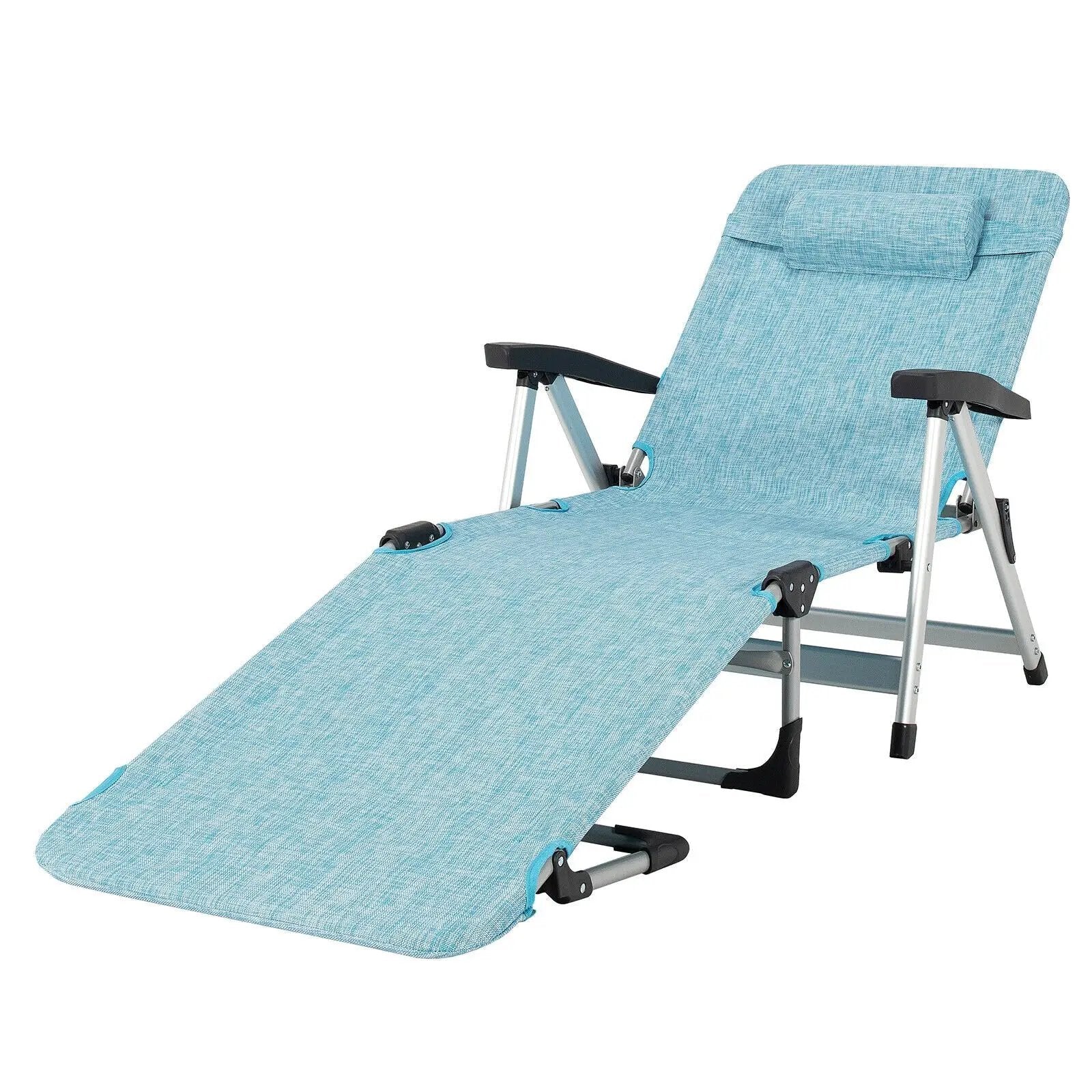 Beach Folding Chaise Lounge Recliner with 7 Adjustable Position by DirectDeals
