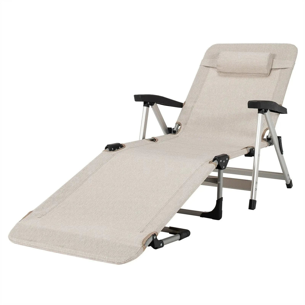 Beach Folding Chaise Lounge Recliner with 7 Adjustable Position, photo 19 of 24
