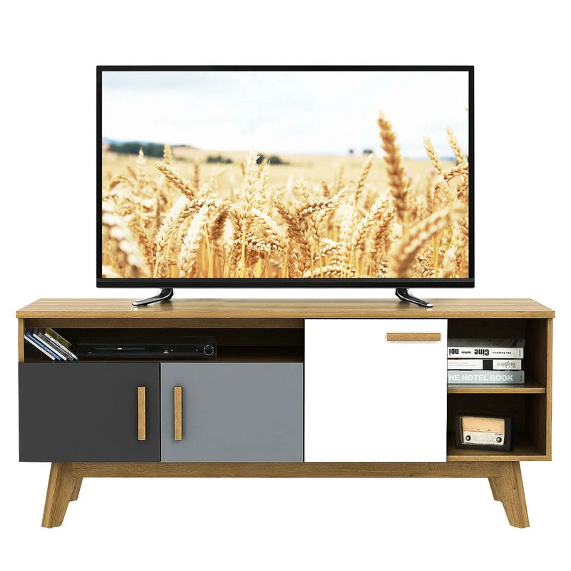 65 Inch TV Stand with 3 Storage Cabinets and 3 Open Shelves for Living Room by DirectDeals