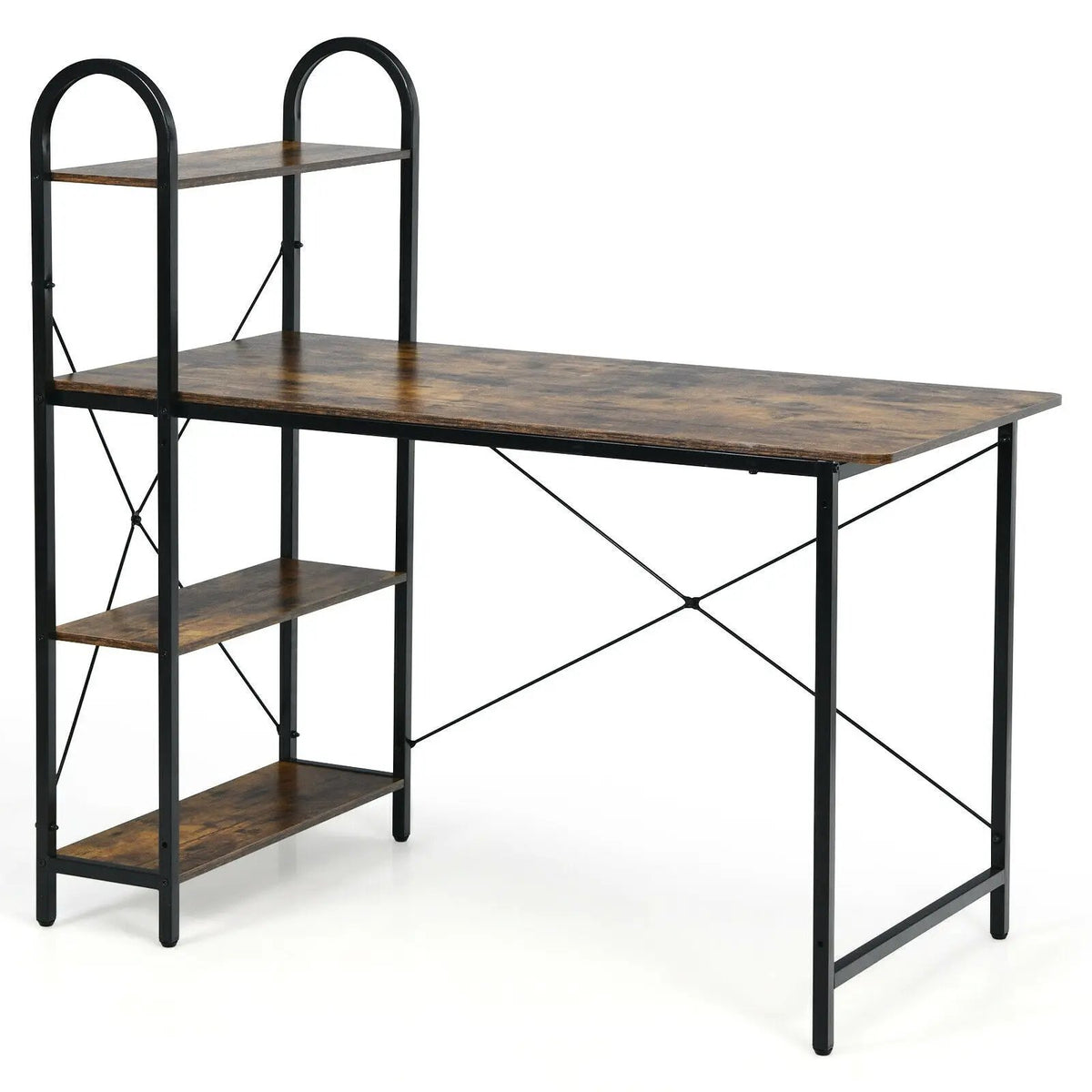 48-Inch Reversible Computer Desk with Storage Shelf, photo 7 of 16