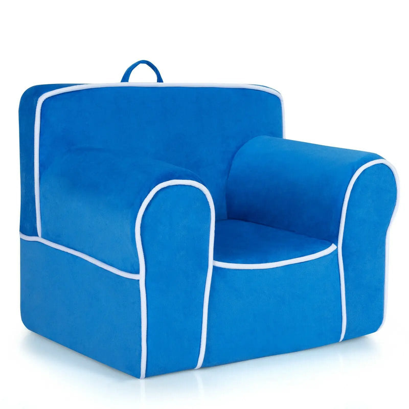Upholstered Kids Sofa with Velvet Fabric and High-Quality Sponge by DirectDeals
