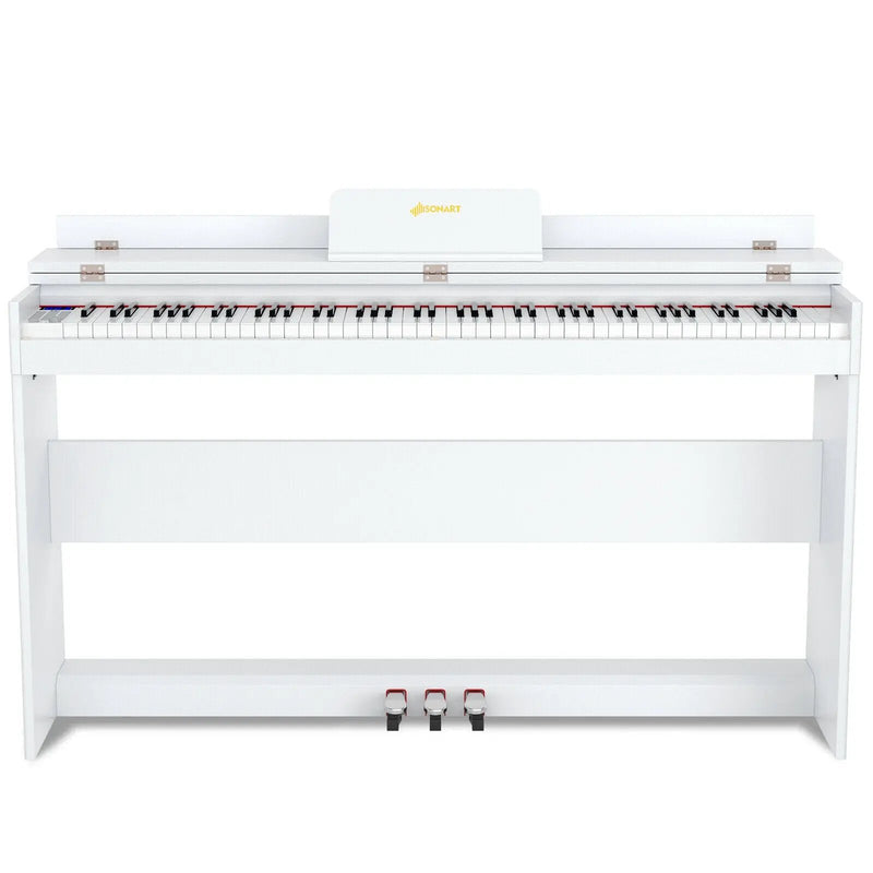 88 Key Full Size Electric Piano Keyboard with Stand 3 Pedals MIDI Function by DirectDeals