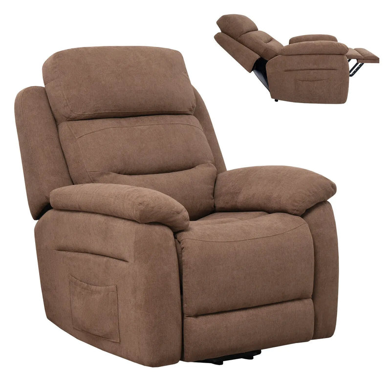 Power Lift Recliner Sofa with Side Pocket and Remote Control by DirectDeals
