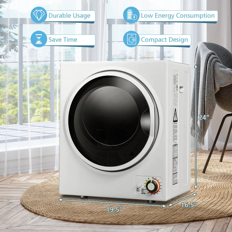 1.5 Cu .ft Clothes Dryer with with Stainless Steel Wall Mount by DirectDeals